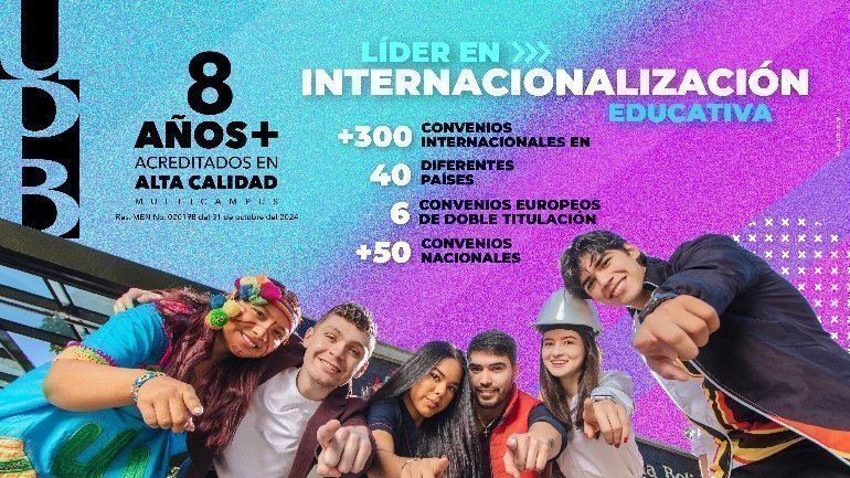 Pieza gráfica con cifras y la foto de jóvenes reunidos