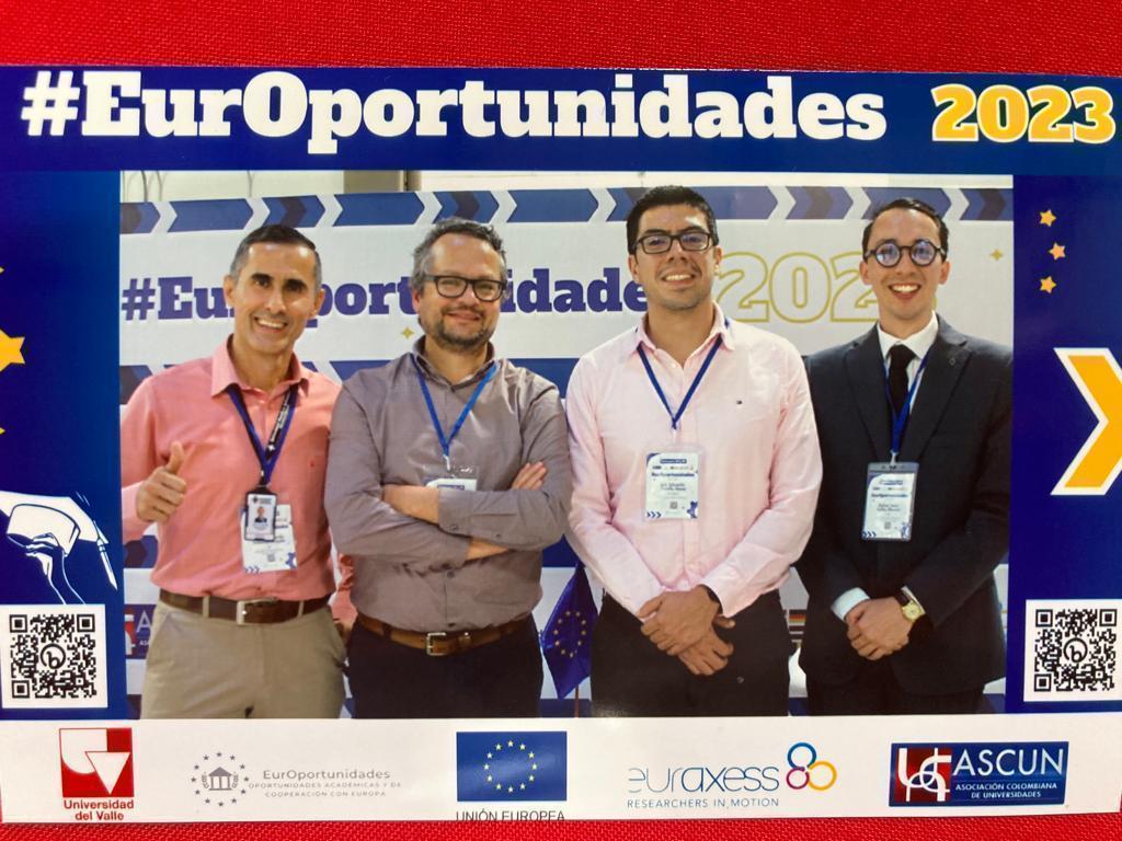 Equipo UPB Colombia de Relaciones Internacionales e Interinstitucionales, Medellín, Bucaramanga, Montería y Palmira en EurOportunidades