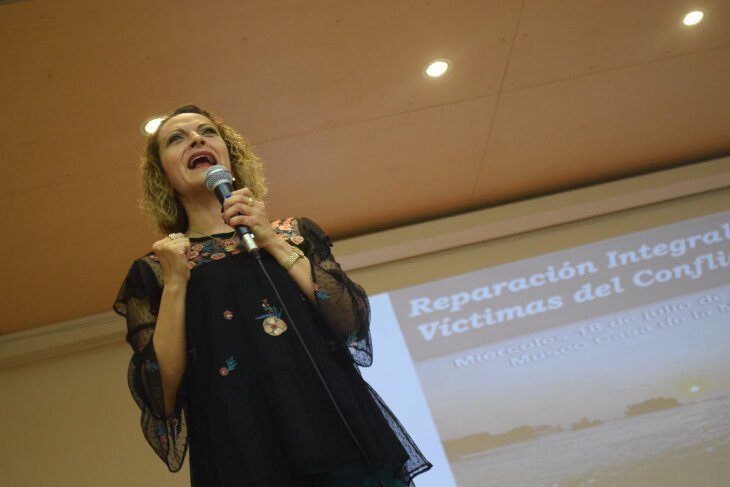 Yineth Bedoya Lima, víctima de los paramilitares durante el conflicto armado.