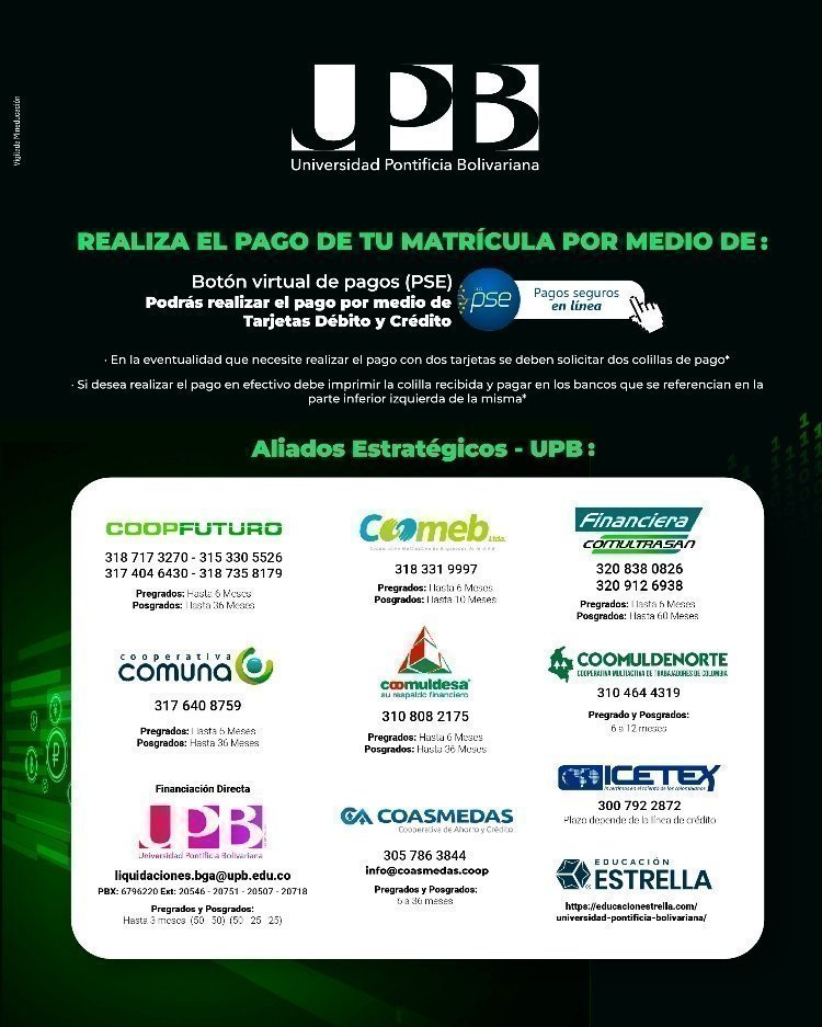 Publicidad feria financiera UPB BGA