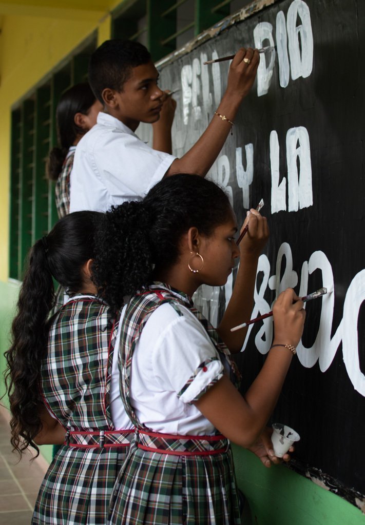 Estudiantes de la Institución Educativa Villa Nelly 