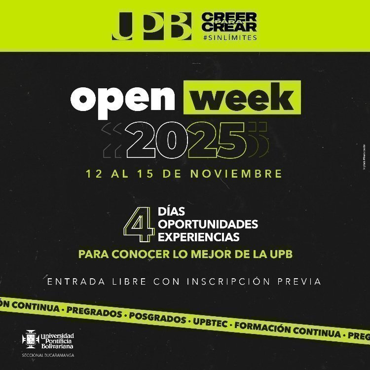 Pieza gráfica invitación Open Week