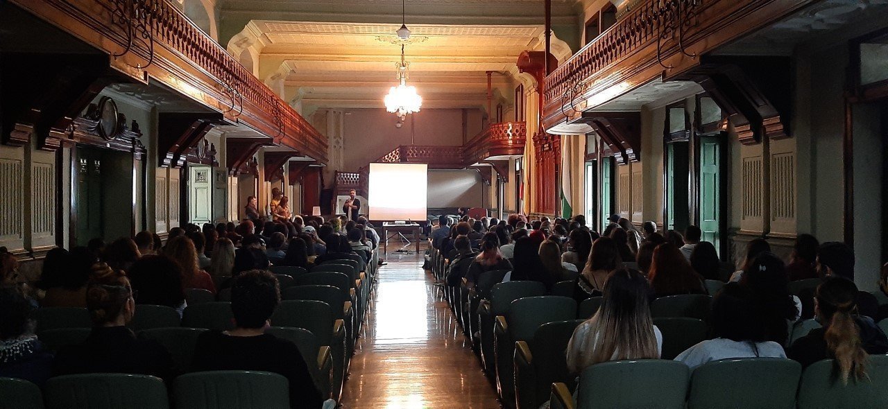 Paraninfo de la Universidad de Antioquia, quien apoyó el evento junto con otras instituciones